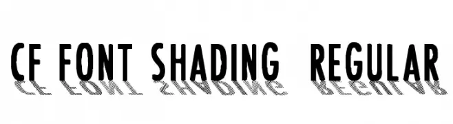 CF Font Shading  Regular  font caratteri gratis