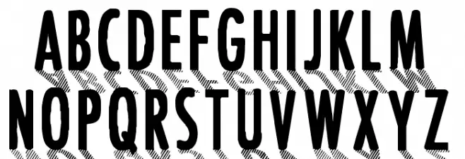 CF Font Shading Regular 字体 大写