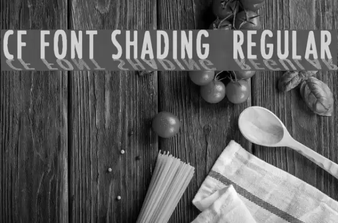 CF Font Shading  Regular Font examples