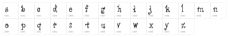 CF Fredo Style Regular Character Map