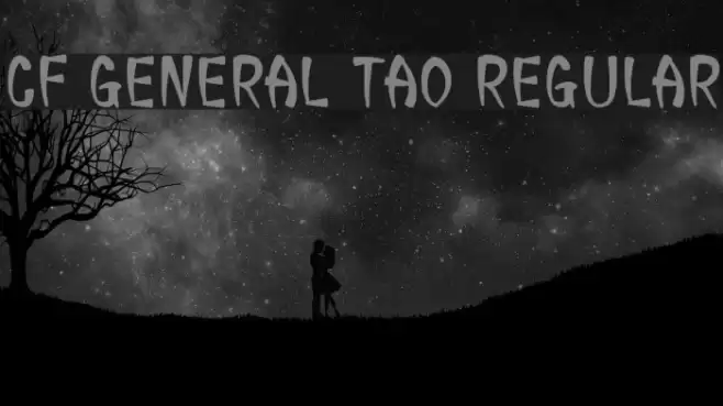 CF General Tao Regular Font examples