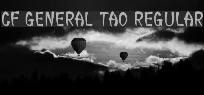 CF General Tao Regular Font examples