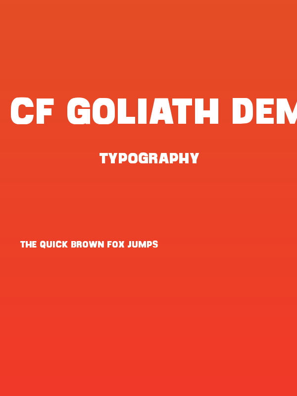 CF Goliath Demo Regular Poster