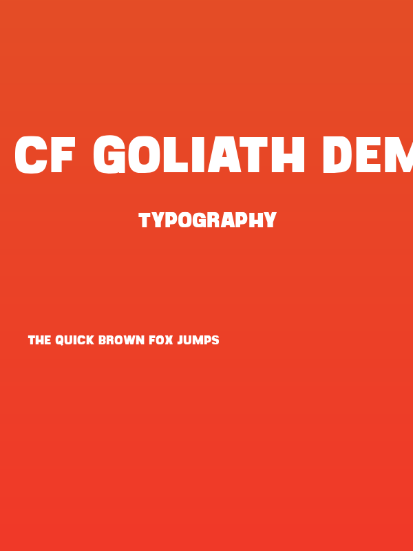 CF Goliath Demo Regular Poster
