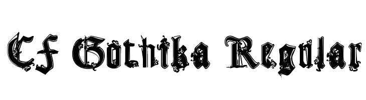 CF Gothika Regular  font caratteri gratis