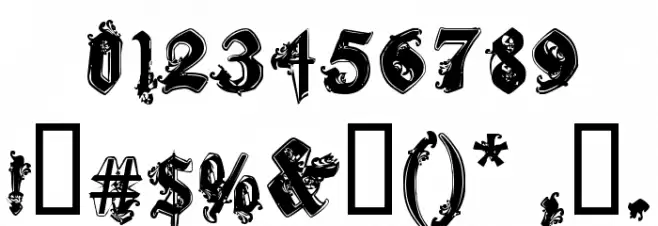 CF Gothika Regular Font OTHER CHARS