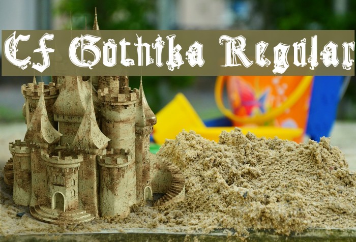 CF Gothika Regular Font examples