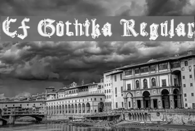 CF Gothika Regular Font examples