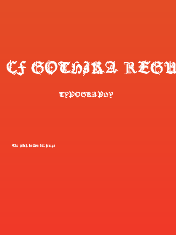 CF Gothika Regular Poster