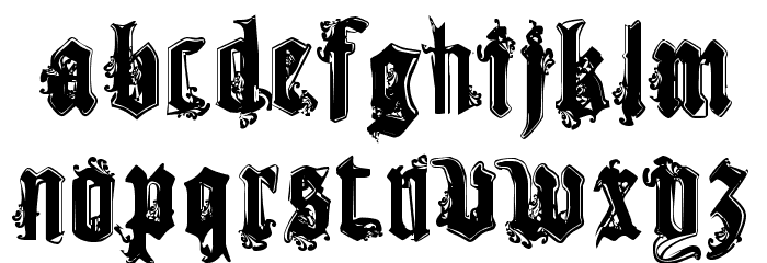 CF Gothika Regular Font LOWERCASE