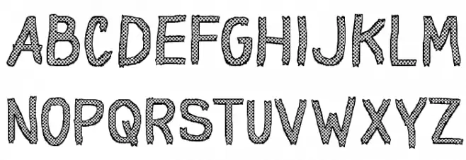 CF Gray Texture Regular 字体 大写