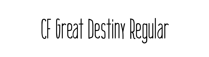 CF Great Destiny Regular  नि: शुल्क फ़ॉन्ट्स डाउनलोड
