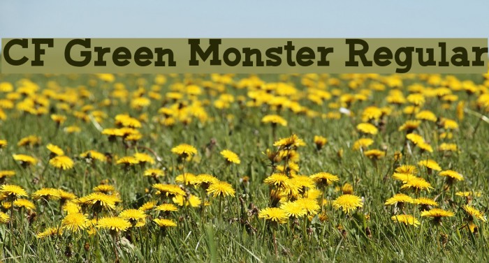CF Green Monster Regular Font examples