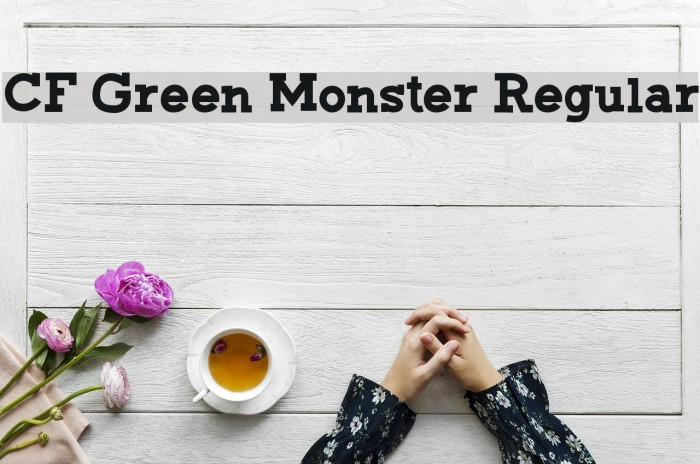 CF Green Monster Regular Font examples