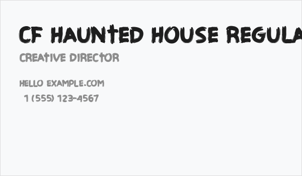 CF Haunted House Regular Business Card