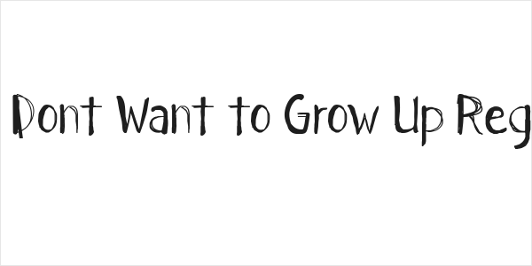 CF I Dont Want to Grow Up Regular Logo