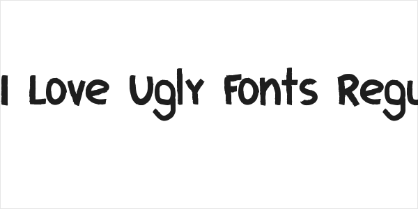 CF I Love Ugly Fonts Regular Logo