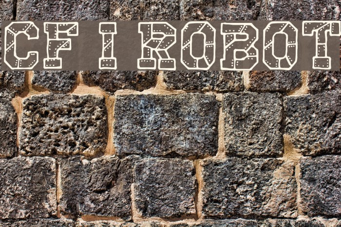 CF I Robot フォント examples