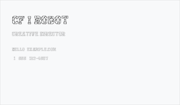 CF I Robot Business Card