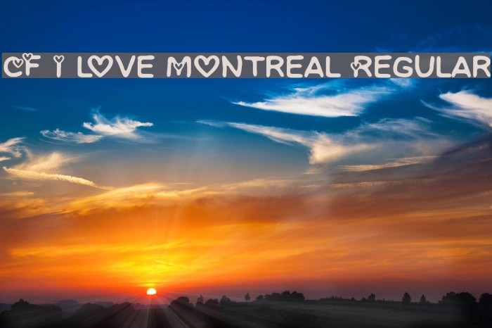 CF I love Montreal Regular Font examples