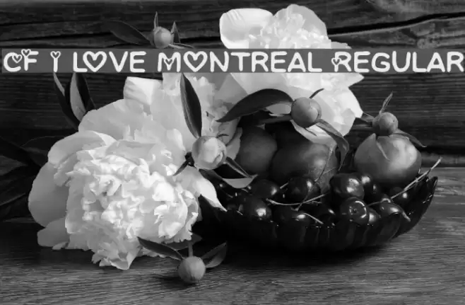CF I love Montreal Regular Font examples