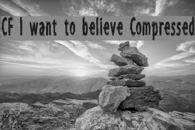 CF I want to believe Compressed Font examples