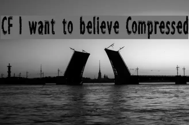 CF I want to believe Compressed Font examples