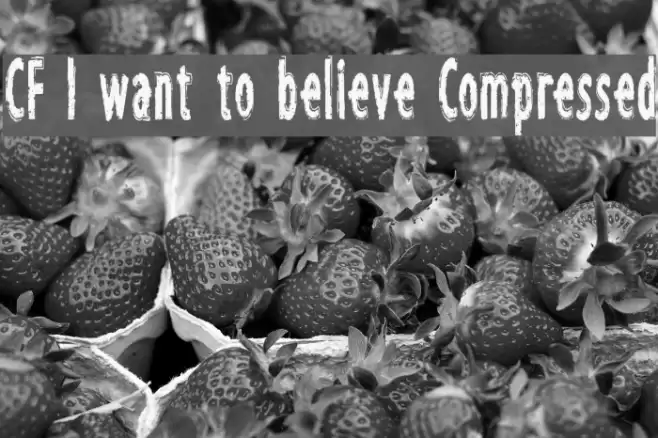 CF I want to believe Compressed Font examples