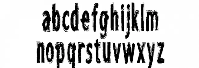 CF I want to believe Compressed Font LOWERCASE