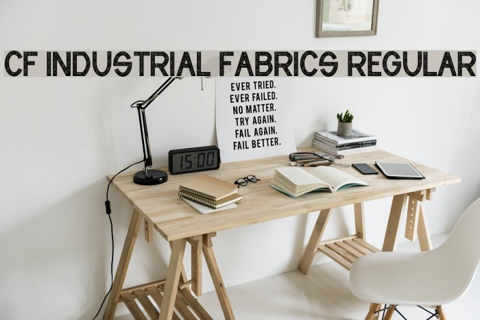 CF Industrial Fabrics Regular Font examples