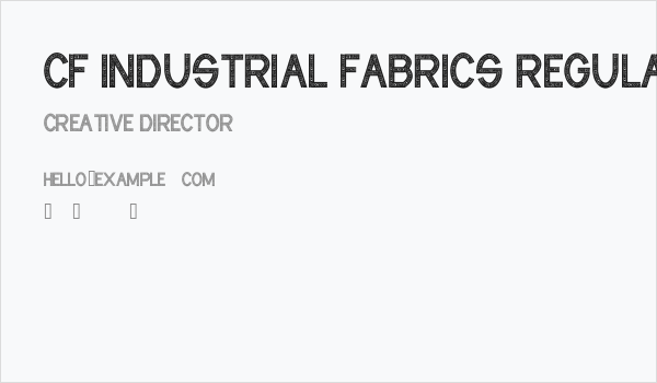 CF Industrial Fabrics Regular Business Card