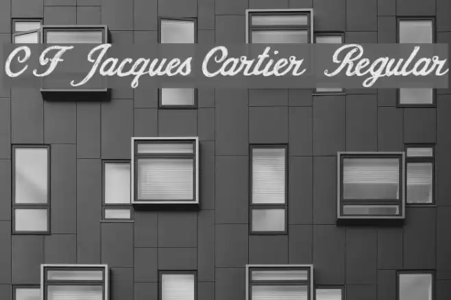 CF Jacques Cartier Regular Font examples