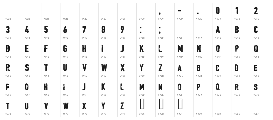 CF Jacques Parizeau Regular Character Map