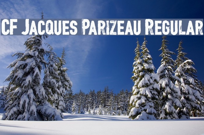 CF Jacques Parizeau Regular Font examples