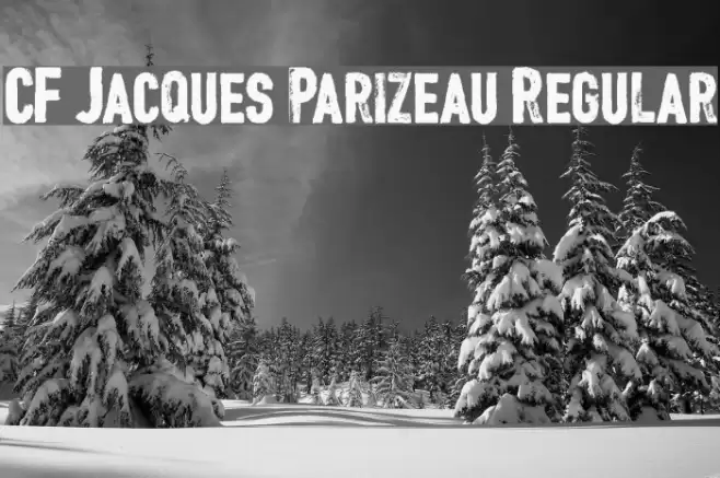 CF Jacques Parizeau Regular Шрифта examples