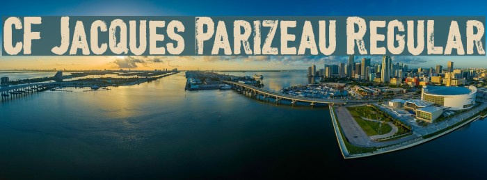 CF Jacques Parizeau Regular Font examples