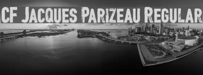 CF Jacques Parizeau Regular Шрифта examples