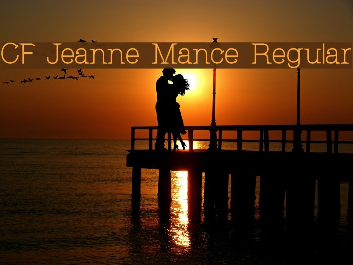 CF Jeanne Mance Regular Font examples