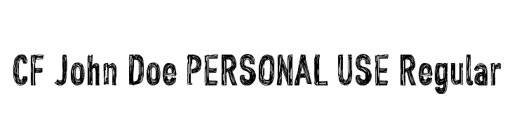 CF John Doe PERSONAL USE Regular Font