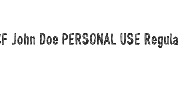 CF John Doe PERSONAL USE Regular Logo