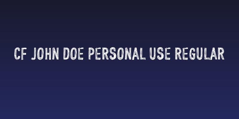 CF John Doe PERSONAL USE Regular Social Header