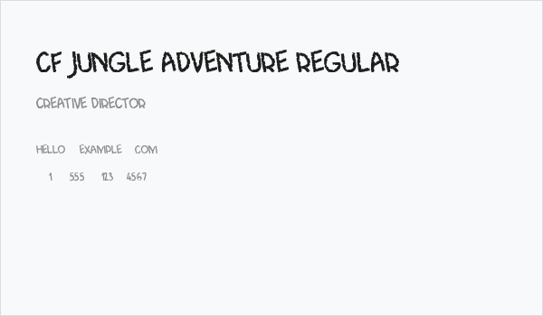 CF Jungle Adventure Regular Business Card