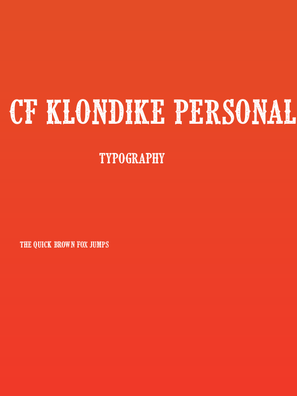 CF Klondike PERSONAL Regular Poster