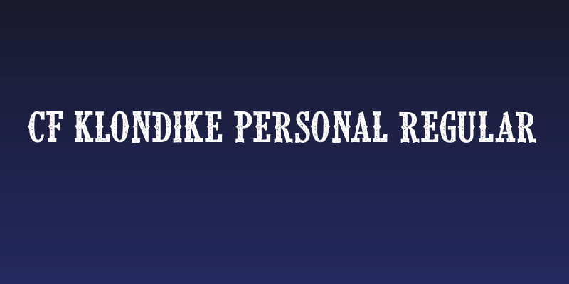 CF Klondike PERSONAL Regular Social Header