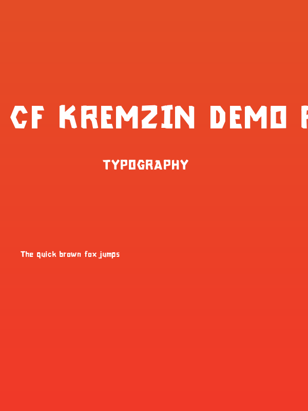CF Kremzin Demo Regular Poster