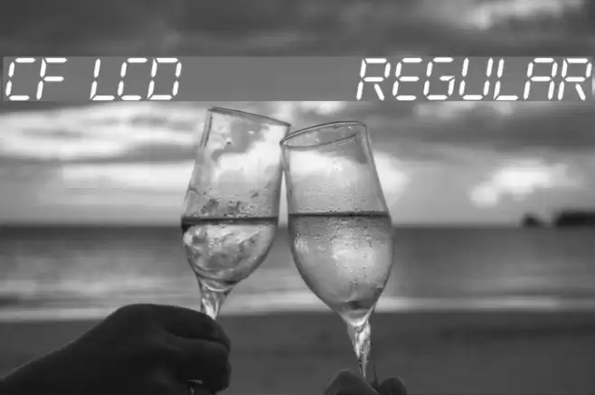CF LCD 521 Regular Font examples
