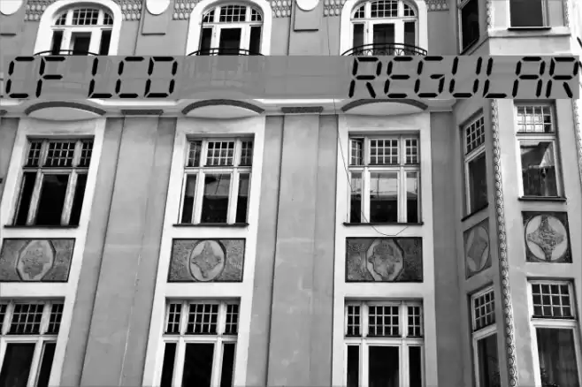 CF LCD 521 Regular Font examples