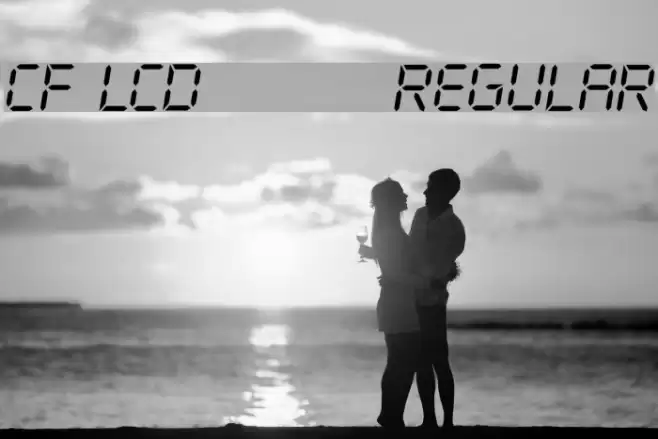 CF LCD 521 Regular Font examples