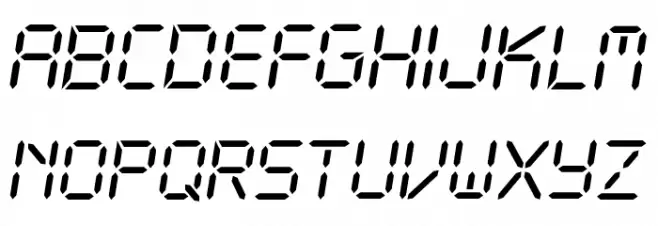 CF LCD 521 Regular फ़ॉन्ट लोअरकेस