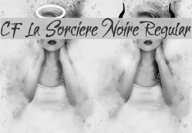 CF La Sorciere Noire Regular Font examples